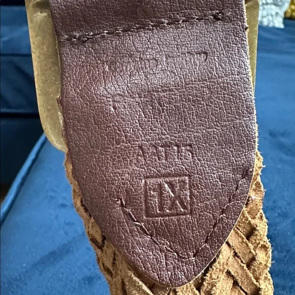 Vintage Braided Leather Belt with Gold brass Buckle - Picture 2 of 7